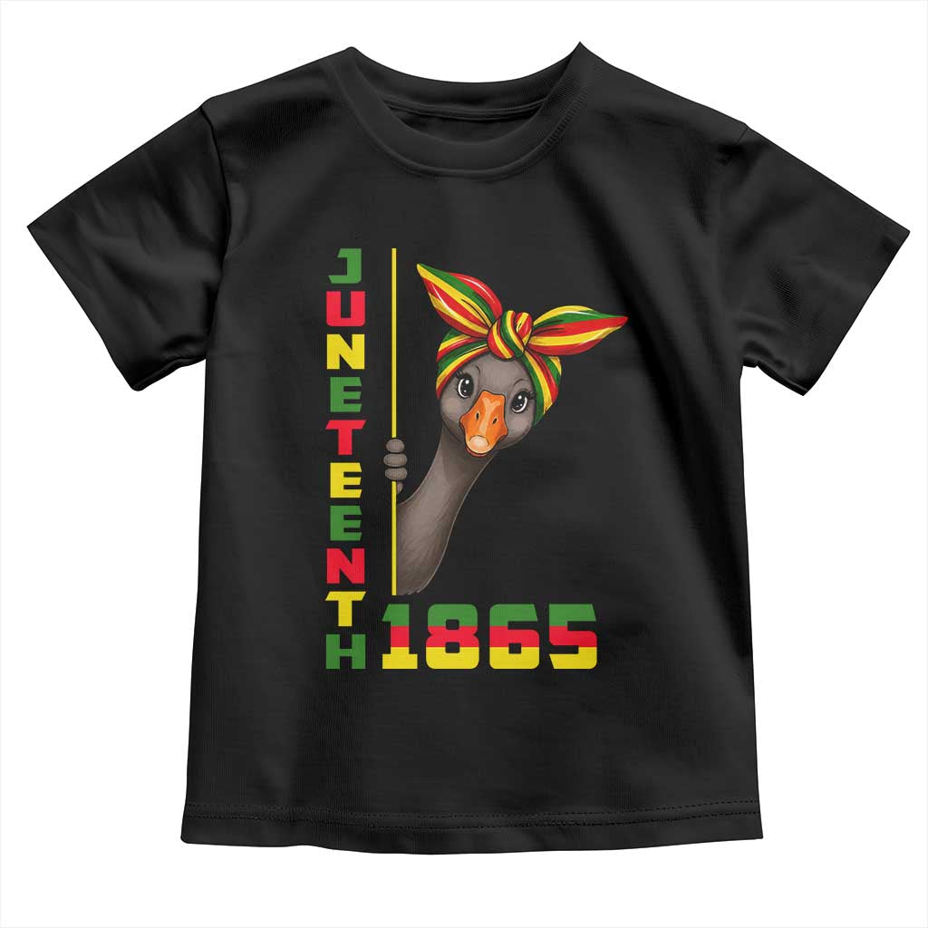 Funny Juneteenth Goose Toddler T Shirt African American Pride Gift TS12 Black Print Your Wear