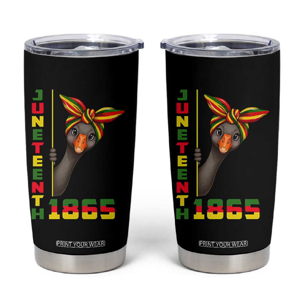 Funny Juneteenth Goose Tumbler Cup African American Pride Gift TS12 Black Print Your Wear