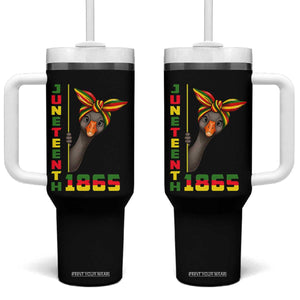 Funny Juneteenth Goose Tumbler With Handle African American Pride Gift TS12 One Size: 40 oz Black Print Your Wear
