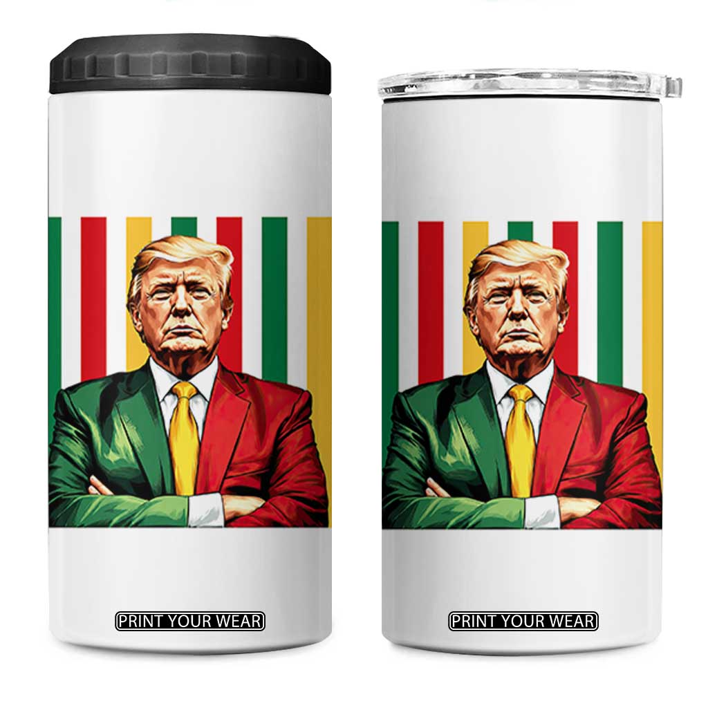 Juneteenth American Leader Inspiration 4 in 1 Can Cooler Tumbler 1865 American Heritage Gift TS12 One Size: 16 oz White Print Your Wear