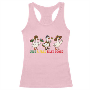Funny Just A Free Silly Goose Racerback Tank Top Juneteenth Freedom Day