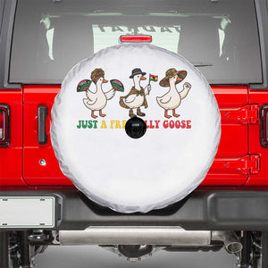 Funny Just A Free Silly Goose Spare Tire Cover Juneteenth Freedom Day TS12 White Print Your Wear