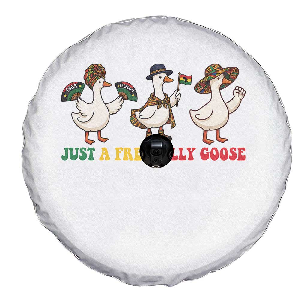 Funny Just A Free Silly Goose Spare Tire Cover Juneteenth Freedom Day TS12 Print Your Wear