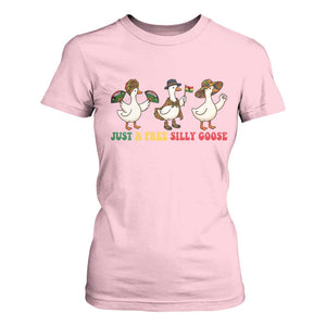 Funny Just A Free Silly Goose T Shirt For Women Juneteenth Freedom Day