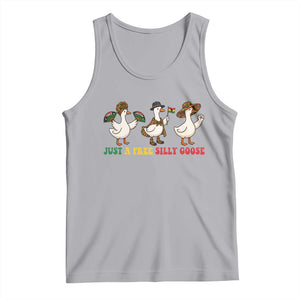 Funny Just A Free Silly Goose Tank Top Juneteenth Freedom Day TS12 Athletic Heather Print Your Wear