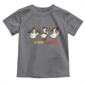 Funny Just A Free Silly Goose Toddler T Shirt Juneteenth Freedom Day