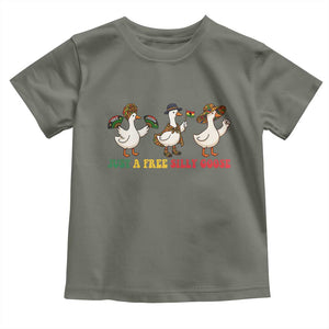 Funny Just A Free Silly Goose Toddler T Shirt Juneteenth Freedom Day