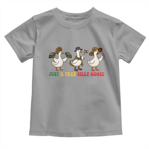 Funny Just A Free Silly Goose Toddler T Shirt Juneteenth Freedom Day