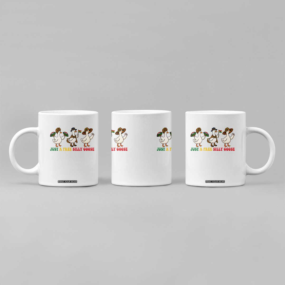 Funny Just A Free Silly Goose Coffee Mug Juneteenth Freedom Day