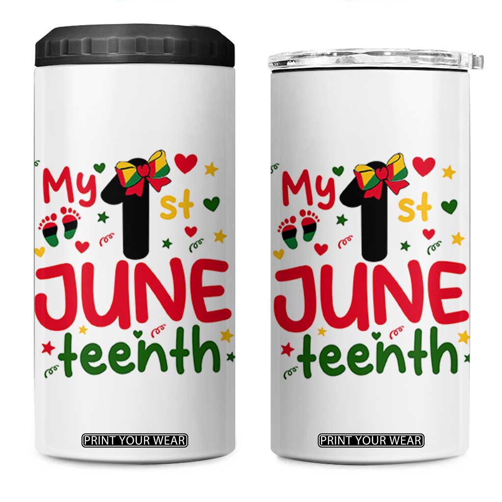 My First Juneteenth 4 in 1 Can Cooler Tumbler African American Baby Freedom Day TS12 One Size: 16 oz White Print Your Wear