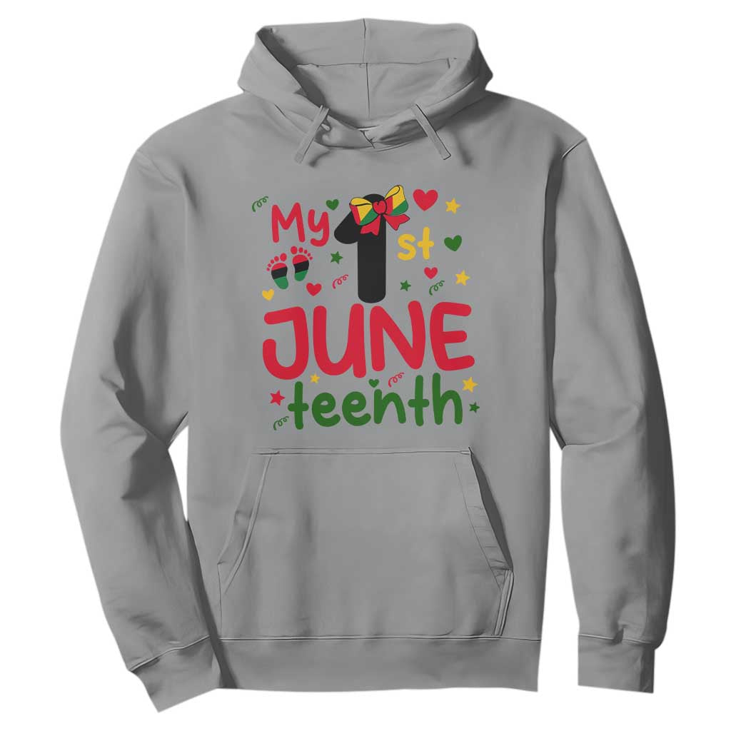 My First Juneteenth Hoodie African American Baby Freedom Day TS12 Sport Gray Print Your Wear