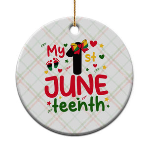 My First Juneteenth Ceramic Ornament African American Baby Freedom Day TS12 1pc Christmas Plaid Print Your Wear