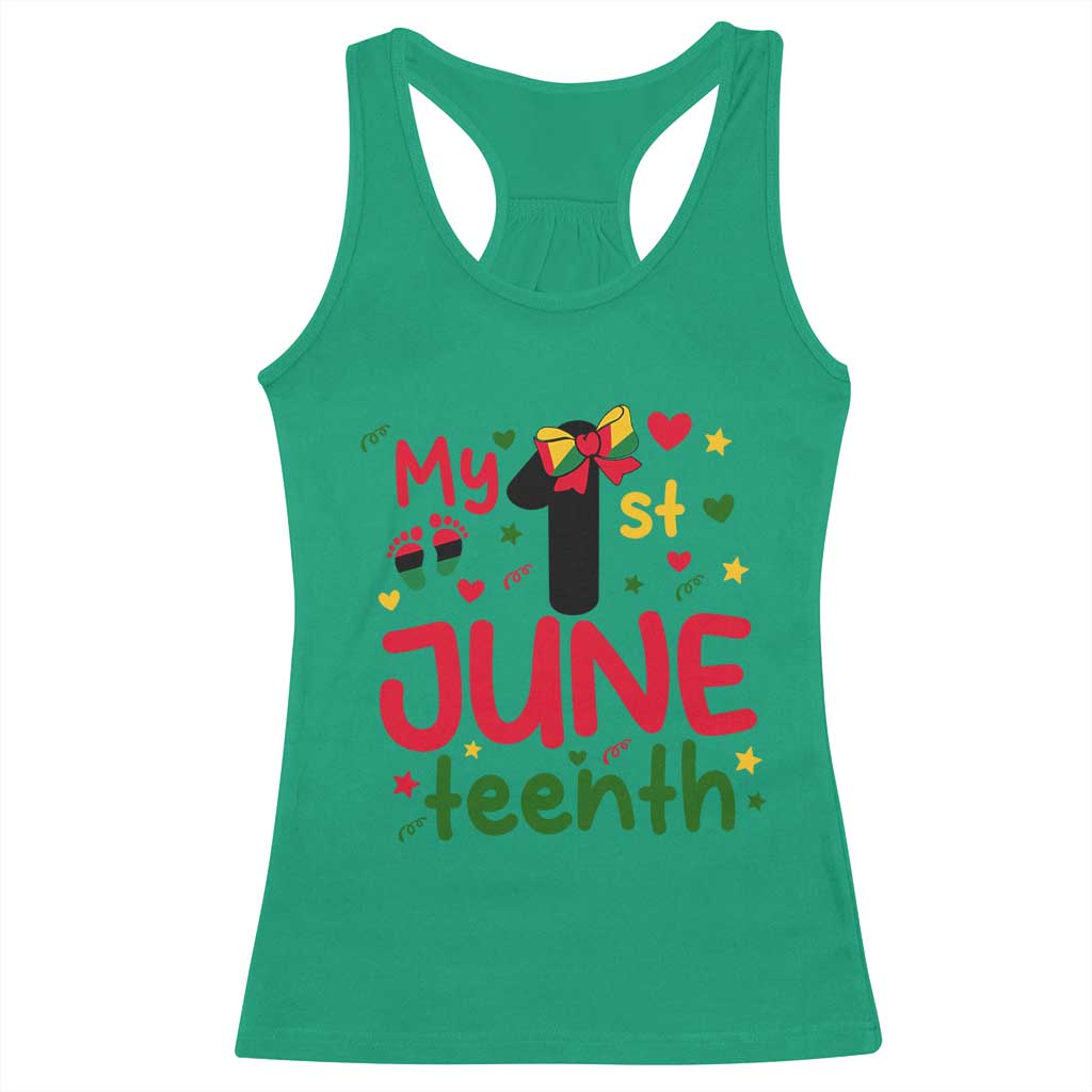 My First Juneteenth Racerback Tank Top African American Baby Freedom Day TS12 Irish Green Print Your Wear