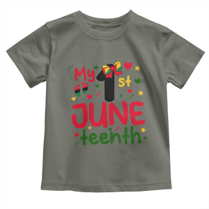 My First Juneteenth Toddler T Shirt African American Baby Freedom Day