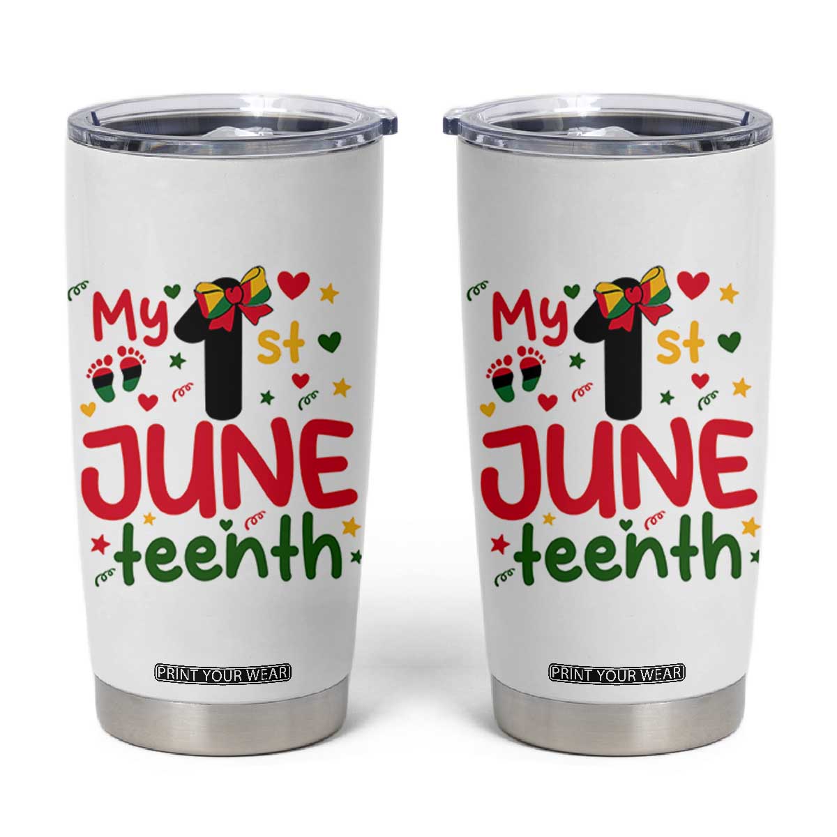 My First Juneteenth Tumbler Cup African American Baby Freedom Day TS12 White Print Your Wear
