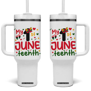 My First Juneteenth Tumbler With Handle African American Baby Freedom Day TS12 One Size: 40 oz White Print Your Wear