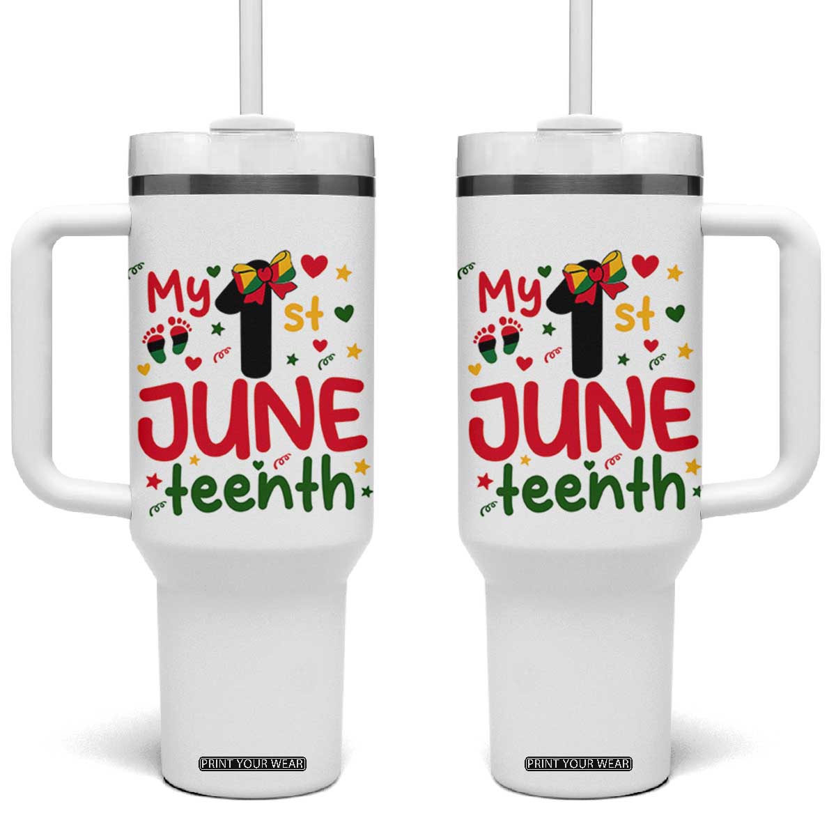 My First Juneteenth Tumbler With Handle African American Baby Freedom Day TS12 One Size: 40 oz White Print Your Wear