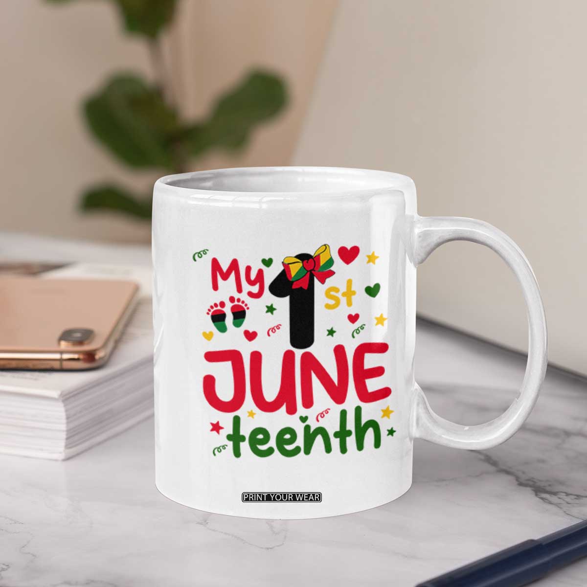 My First Juneteenth Coffee Mug African American Baby Freedom Day TS12 Print Your Wear