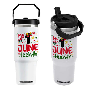 My First Juneteenth Flip Straw Tumbler African American Baby Freedom Day TS12 One Size: 30 oz White Print Your Wear