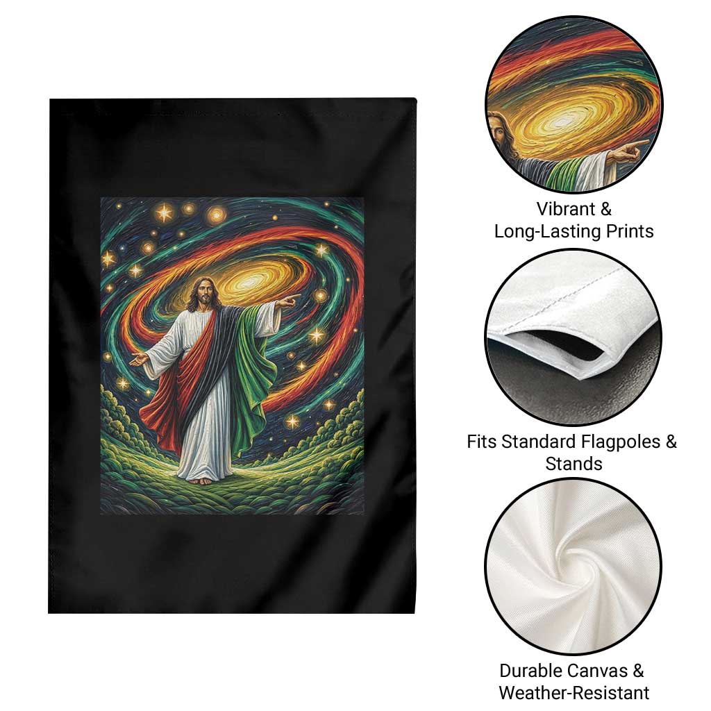 Black Jesus Juneteenth Garden Flag African American Christian Pride
