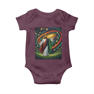 Black Jesus Juneteenth Baby Onesie African American Christian Pride TS12 Maroon Print Your Wear