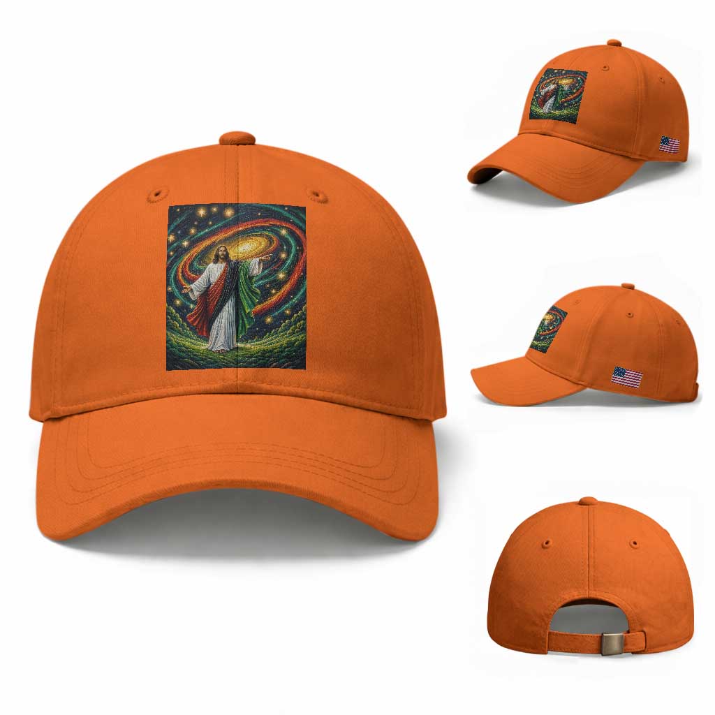 Black Jesus Juneteenth Baseball Cap African American Christian Pride TS12 Baseball Cap Universal Fit Orange Print Your Wear