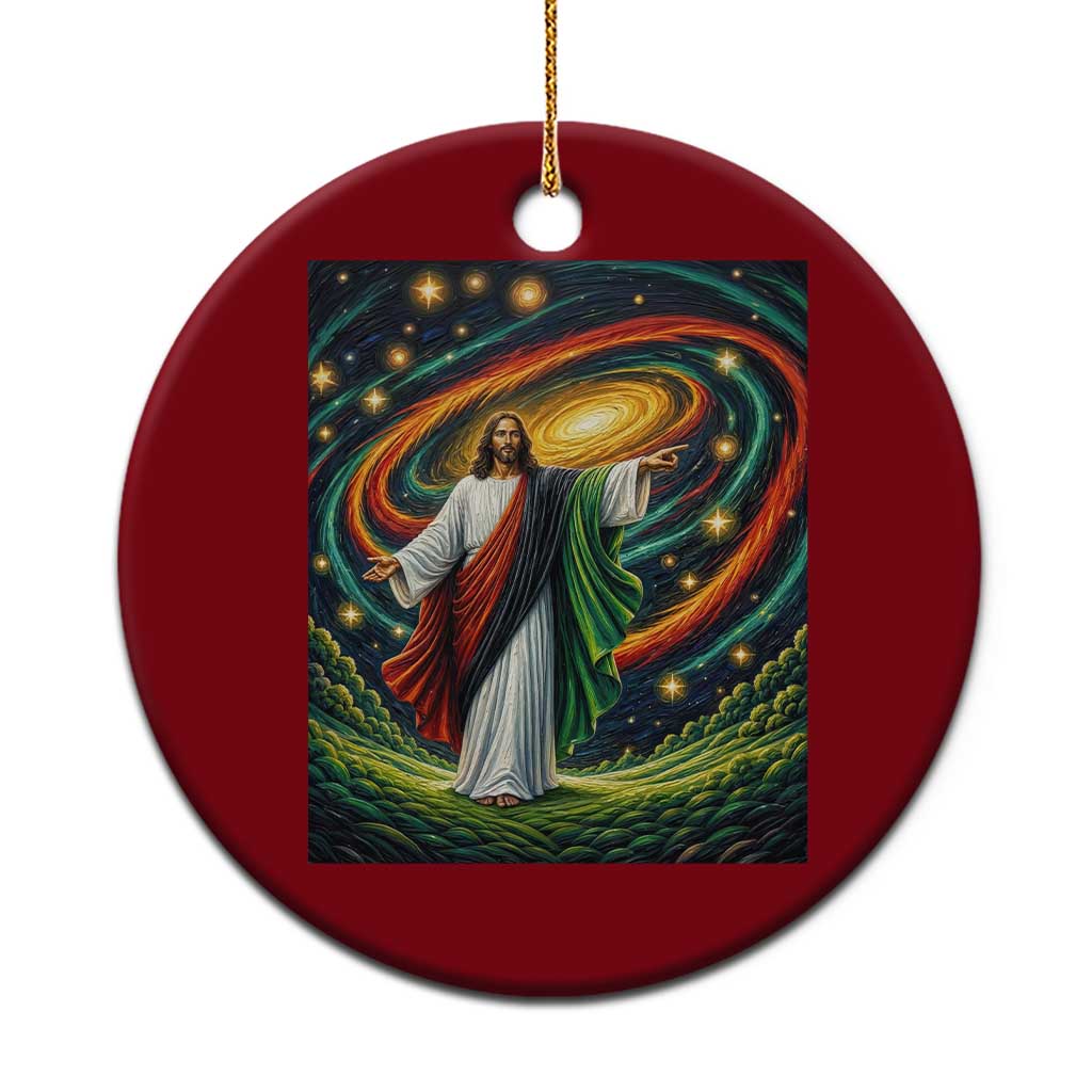 Black Jesus Juneteenth Ceramic Ornament African American Christian Pride