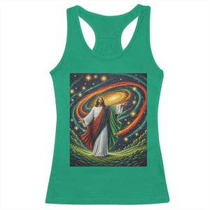 Black Jesus Juneteenth Racerback Tank Top African American Christian Pride TS12 Irish Green Print Your Wear