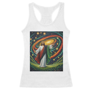 Black Jesus Juneteenth Racerback Tank Top African American Christian Pride TS12 White Print Your Wear