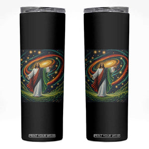 Black Jesus Juneteenth Skinny Tumbler African American Christian Pride TS12 Black Print Your Wear