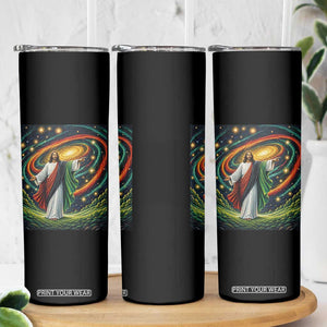 Black Jesus Juneteenth Skinny Tumbler African American Christian Pride TS12 Print Your Wear