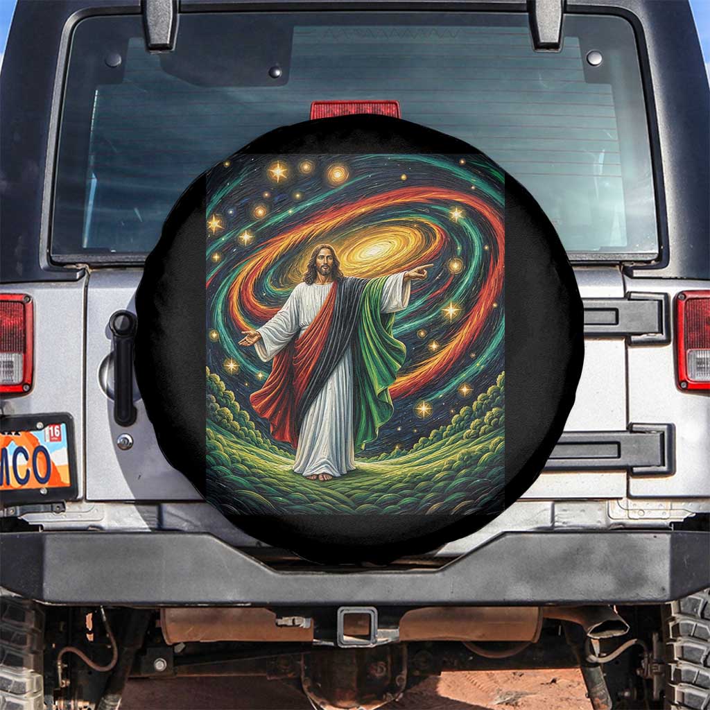 Black Jesus Juneteenth Spare Tire Cover African American Christian Pride TS12 No hole Black Print Your Wear