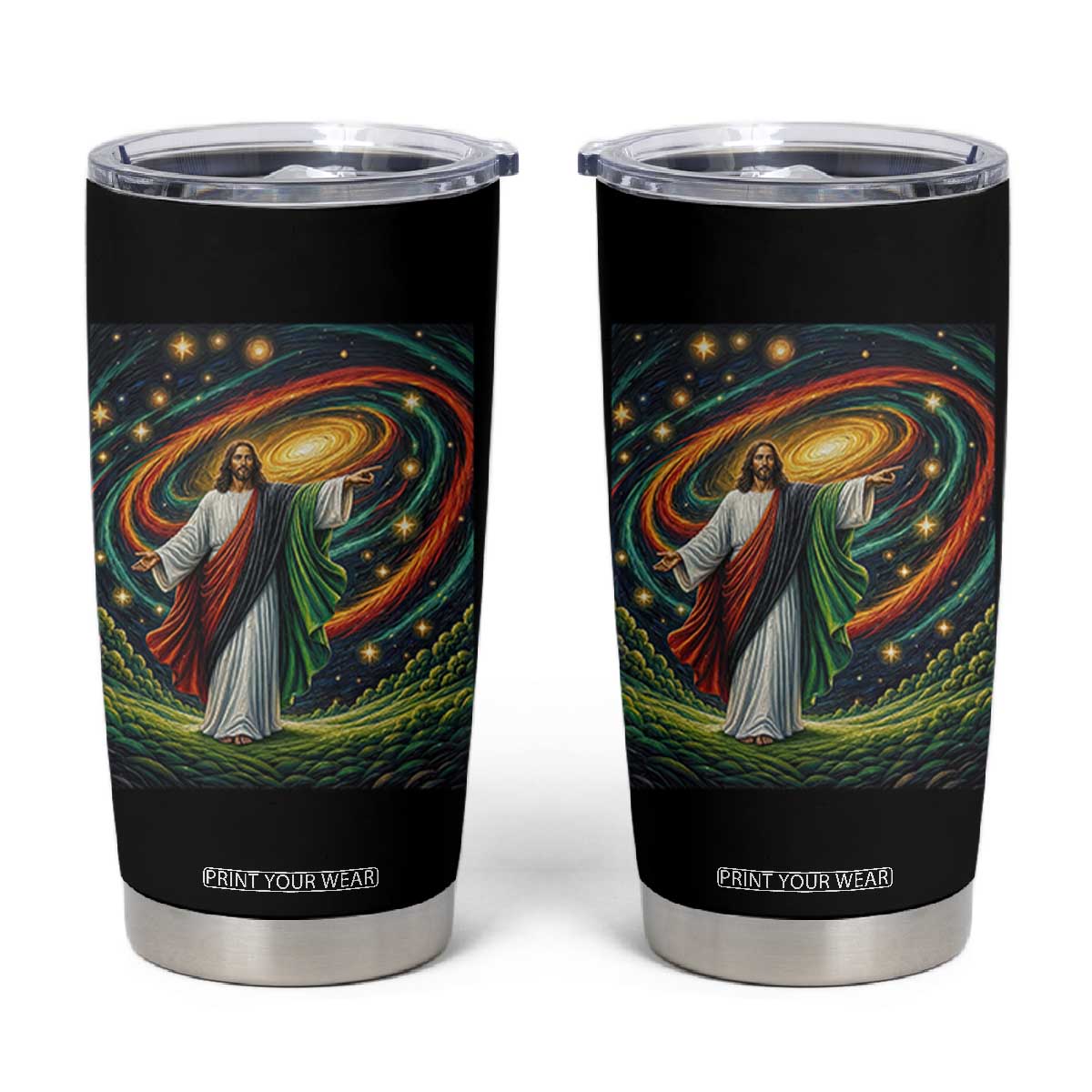 Black Jesus Juneteenth Tumbler Cup African American Christian Pride TS12 Black Print Your Wear