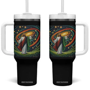 Black Jesus Juneteenth Tumbler With Handle African American Christian Pride TS12 One Size: 40 oz Black Print Your Wear