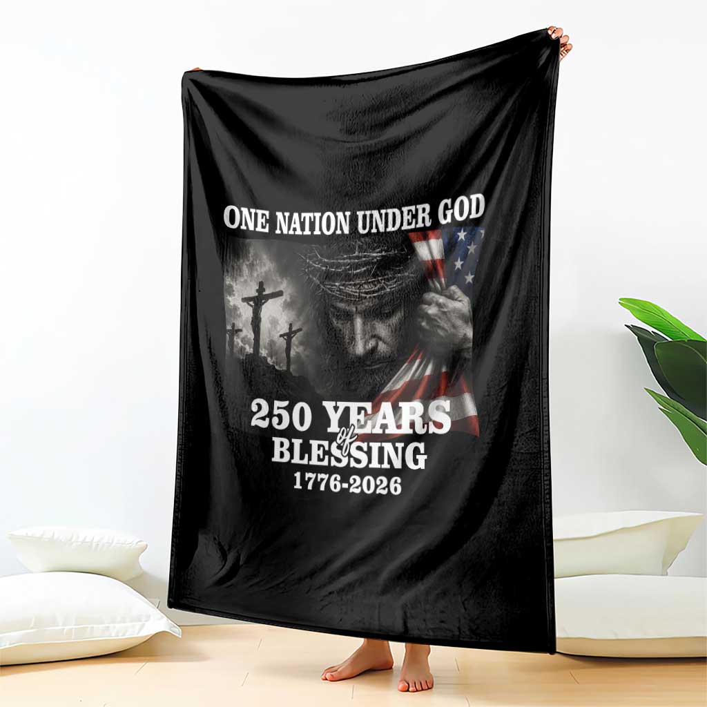 One Nation Under God 250th Anniversary Throw Blanket American Patriotic Faith TS12 Print Your Wear