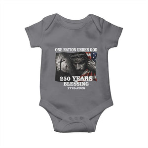 One Nation Under God 250th Anniversary Baby Onesie American Patriotic Faith TS12 Charcoal Print Your Wear