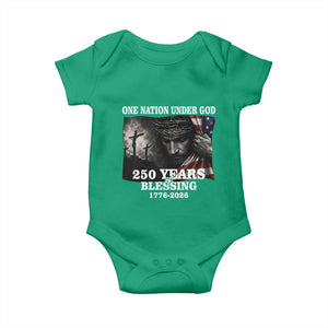 One Nation Under God 250th Anniversary Baby Onesie American Patriotic Faith TS12 Irish Green Print Your Wear