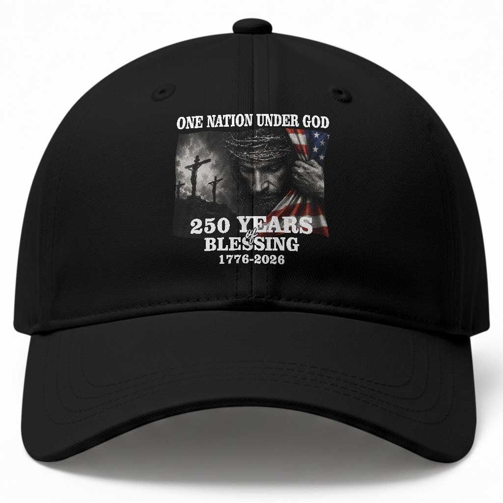 One Nation Under God 250th Anniversary Baseball Cap American Patriotic Faith