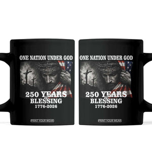 One Nation Under God 250th Anniversary Coffee Mug American Patriotic Faith TS12 Black Print Your Wear