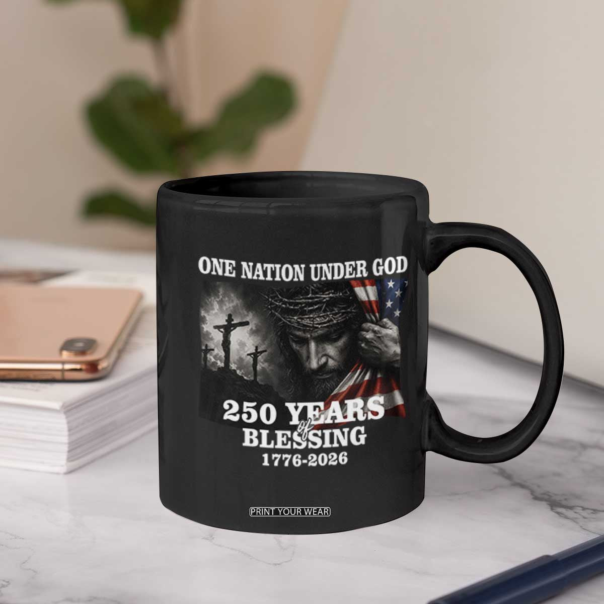 One Nation Under God 250th Anniversary Coffee Mug American Patriotic Faith TS12 Print Your Wear