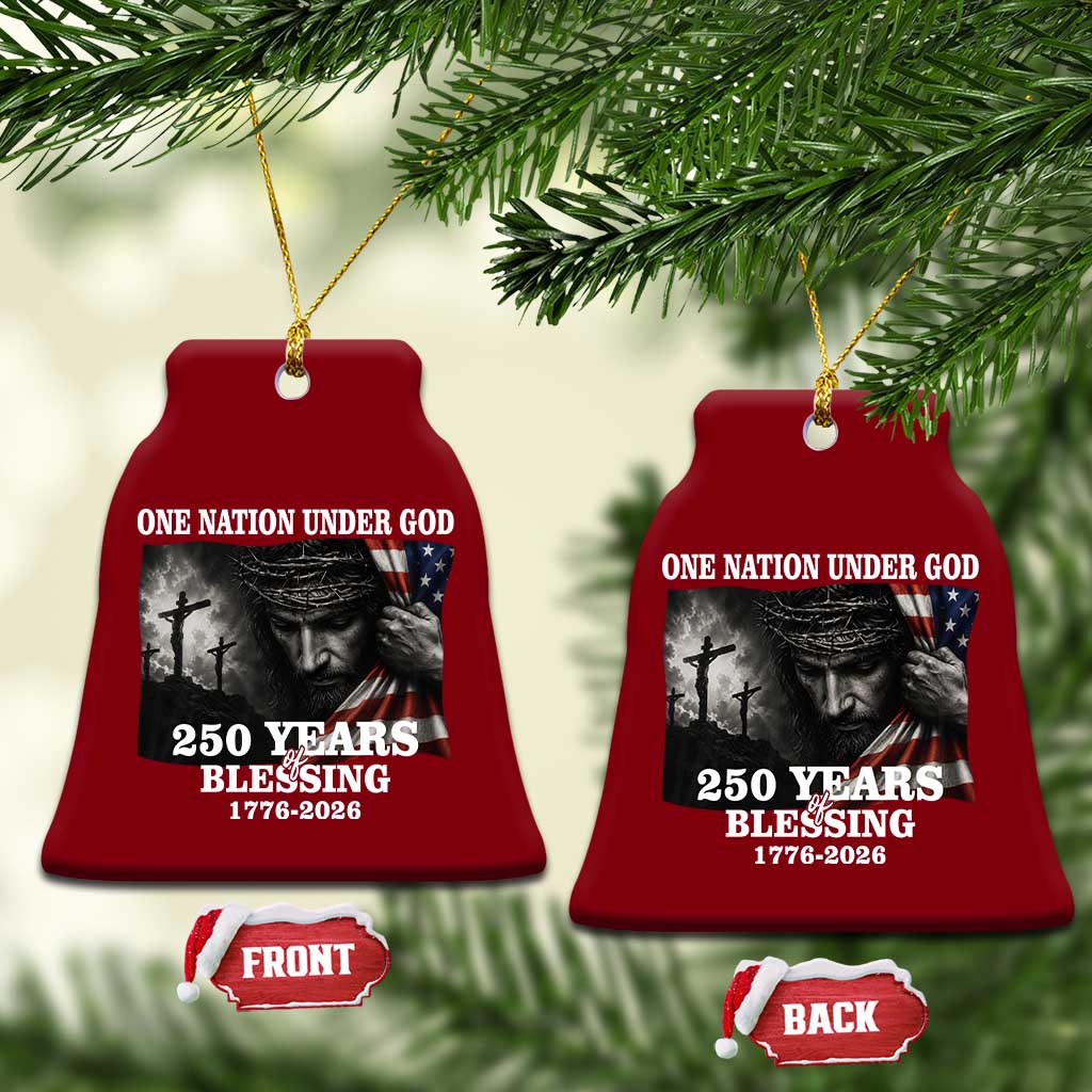 One Nation Under God 250th Anniversary Ceramic Ornament American Patriotic Faith TS12 Print Your Wear