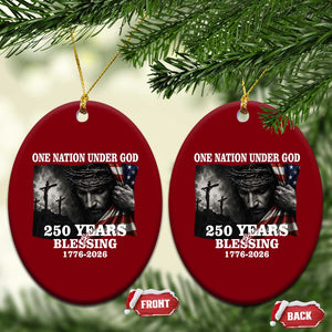 One Nation Under God 250th Anniversary Ceramic Ornament American Patriotic Faith TS12 Print Your Wear