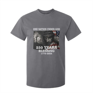 One Nation Under God 250th Anniversary T Shirt For Kid American Patriotic Faith TS12 Charcoal Print Your Wear