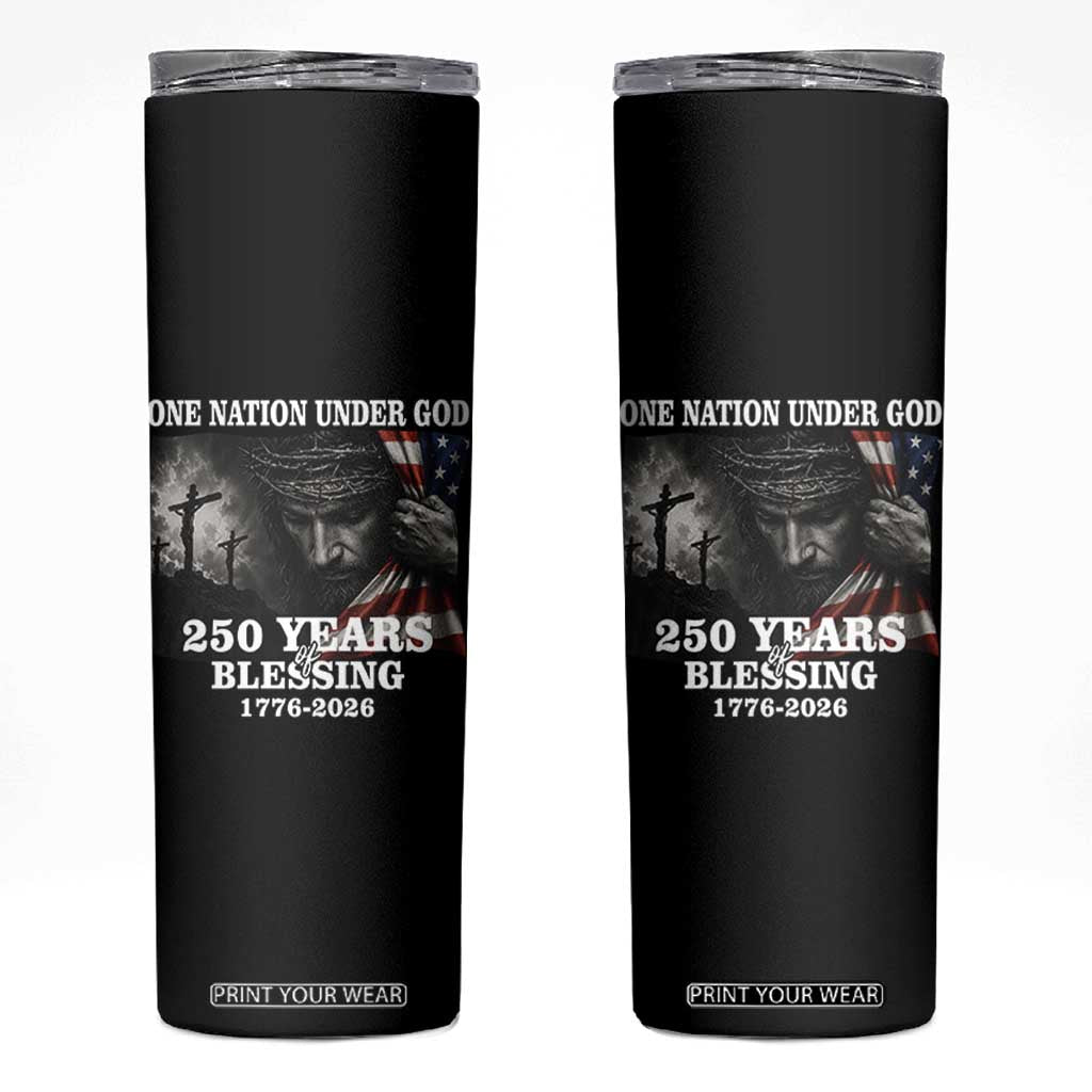 One Nation Under God 250th Anniversary Skinny Tumbler American Patriotic Faith