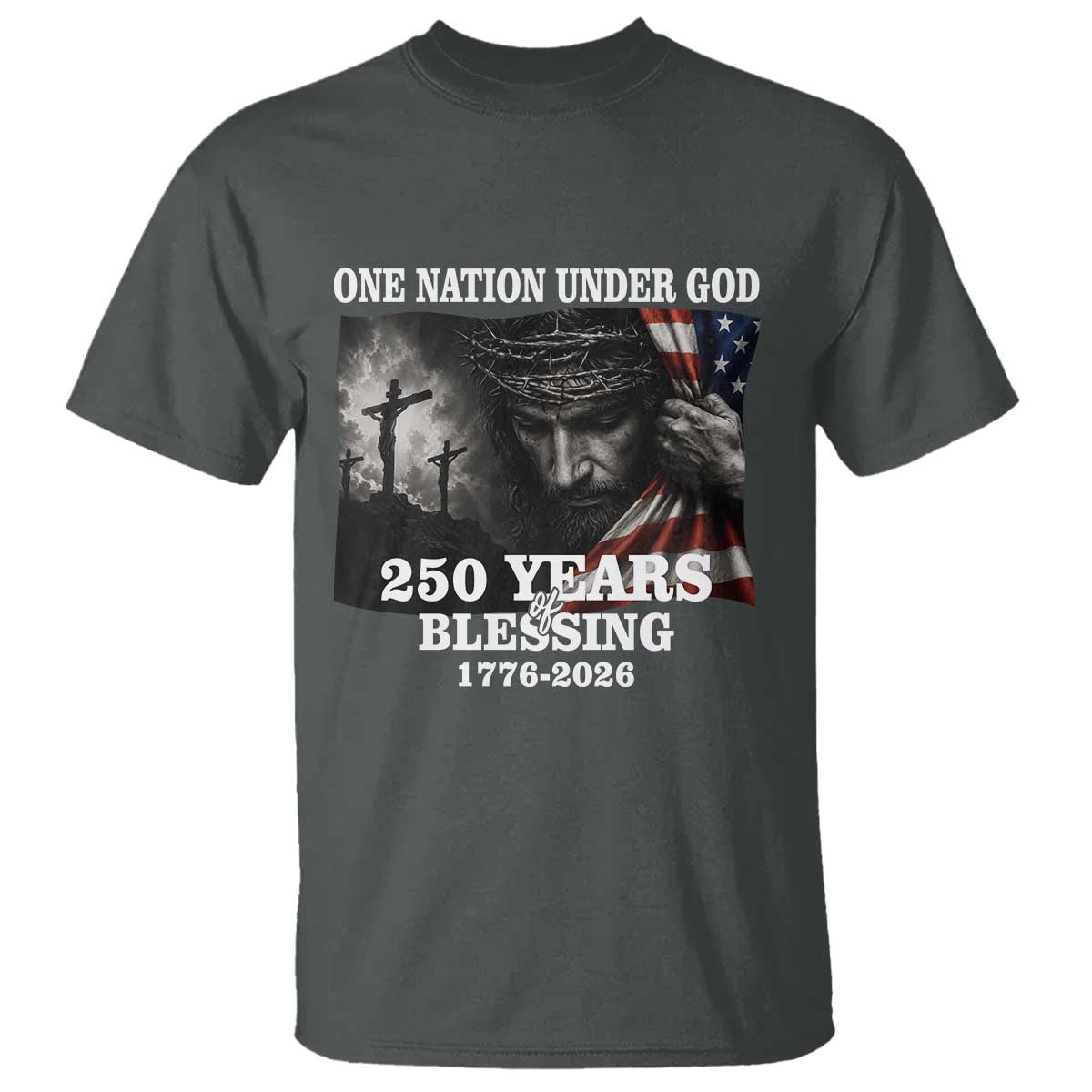 One Nation Under God 250th Anniversary T Shirt American Patriotic Faith