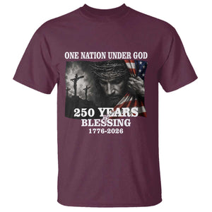 One Nation Under God 250th Anniversary T Shirt American Patriotic Faith