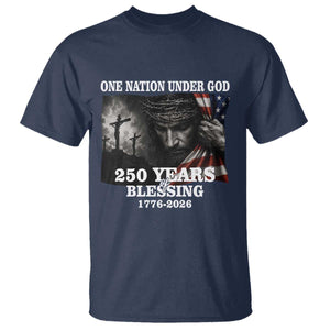 One Nation Under God 250th Anniversary T Shirt American Patriotic Faith