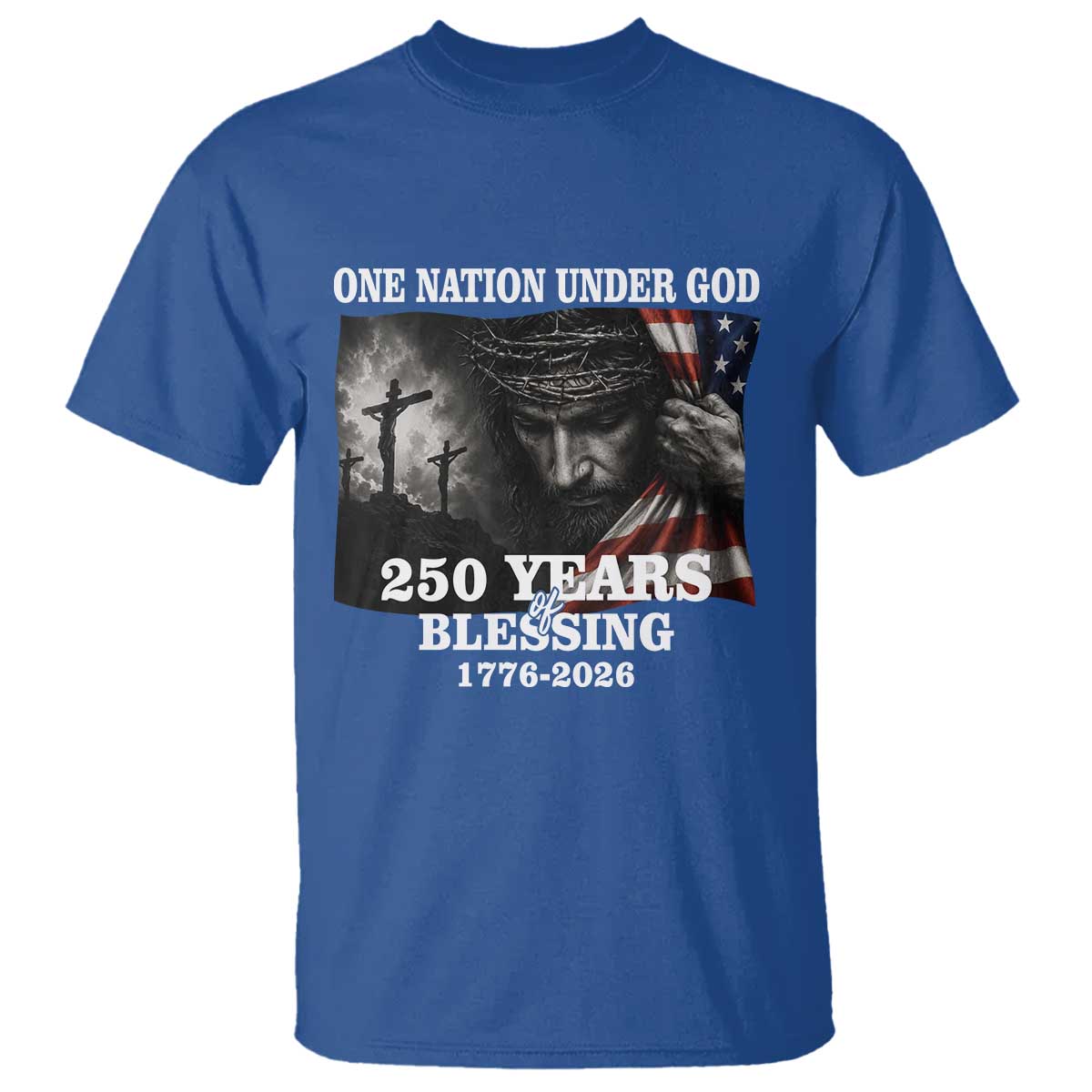 One Nation Under God 250th Anniversary T Shirt American Patriotic Faith