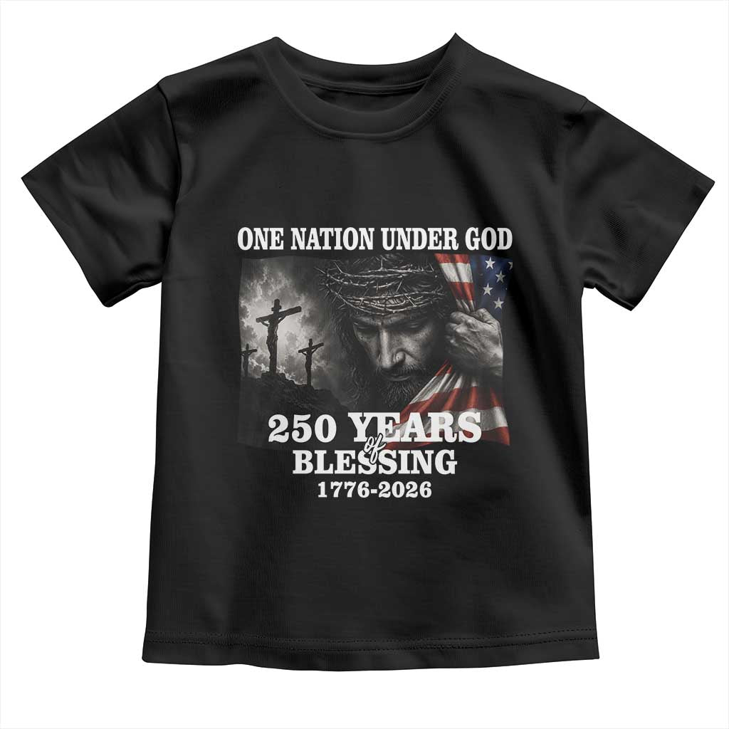 One Nation Under God 250th Anniversary Toddler T Shirt American Patriotic Faith