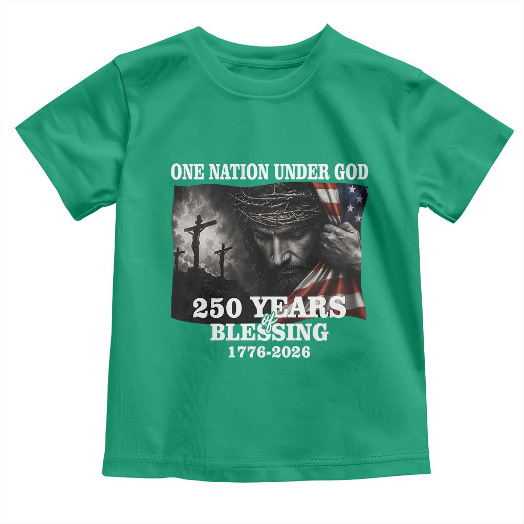One Nation Under God 250th Anniversary Toddler T Shirt American Patriotic Faith